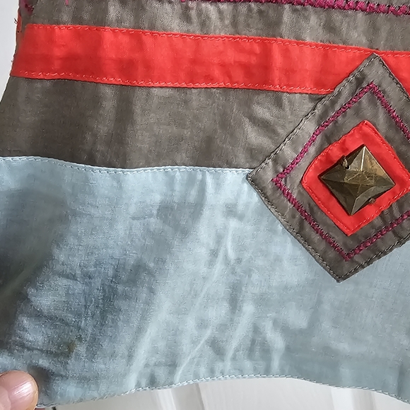 Handmade Boho Upcycled sleeveless Dress Small-Medium - Picture 10 of 12